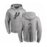 NBA Nike San Antonio Spurs #25 Jakob Poeltl Ash Backer Pullover Hoodie