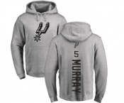 NBA Nike San Antonio Spurs #5 Dejounte Murray Ash Backer Pullover Hoodie