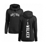 NBA Women's Nike San Antonio Spurs #1 Lonnie Walker Black Backer Pullover Hoodie