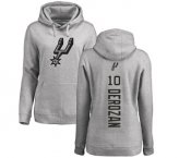 NBA Women's Nike San Antonio Spurs #10 DeMar DeRozan Ash Backer Pullover Hoodie