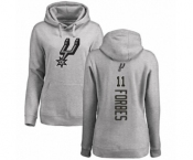 NBA Women's Nike San Antonio Spurs #11 Bryn Forbes Ash Backer Pullover Hoodie