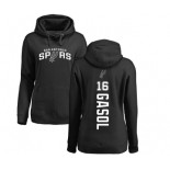 NBA Women's Nike San Antonio Spurs #16 Pau Gasol Black Backer Pullover Hoodie