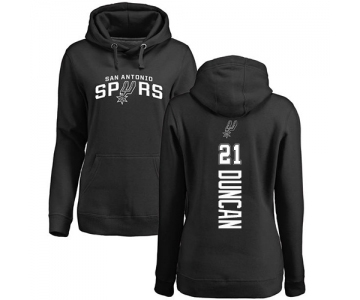 NBA Women's Nike San Antonio Spurs #21 Tim Duncan Black Backer Pullover Hoodie