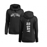 NBA Women's Nike San Antonio Spurs #22 Rudy Gay Black Backer Pullover Hoodie