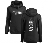 NBA Women's Nike San Antonio Spurs #22 Rudy Gay Black Backer Pullover Hoodie