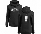 NBA Women's Nike San Antonio Spurs #25 Jakob Poeltl Black Backer Pullover Hoodie