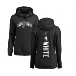 NBA Women's Nike San Antonio Spurs #4 Derrick White Black Backer Pullover Hoodie