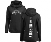 NBA Women's Nike San Antonio Spurs #5 Dejounte Murray Black Backer Pullover Hoodie