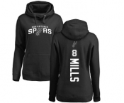 NBA Women's Nike San Antonio Spurs #8 Patty Mills Black Backer Pullover Hoodie