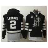 San Antonio Spurs #2 Kawhi Leonard Black Name & Number Pullover NBA Hoodie