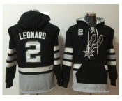 San Antonio Spurs #2 Kawhi Leonard Black Name & Number Pullover NBA Hoodie