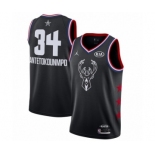 Youth Jordan Milwaukee Bucks #34 Giannis Antetokounmpo Swingman Black 2019 All-Star Game Basketball Jersey