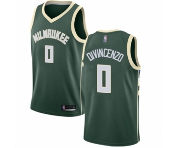 Youth Milwaukee Bucks #0 Donte DiVincenzo Swingman Green Basketball Jersey - Icon Edition