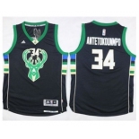 Youth Milwaukee Bucks #34 Giannis Antetokounmpo Black Stitched NBA Jersey