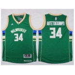 Youth Milwaukee Bucks #34 Giannis Antetokounmpo Green Stitched NBA Jersey