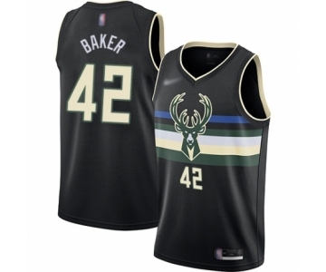 Youth Milwaukee Bucks #42 Vin Baker Swingman Black Finished Basketball Jersey - Statement Edition