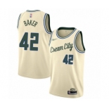 Youth Milwaukee Bucks #42 Vin Baker Swingman Cream Basketball Jersey - 2019-20 City Edition