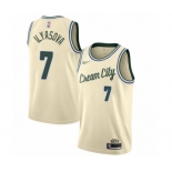 Youth Milwaukee Bucks #7 Ersan Ilyasova Swingman Cream Basketball Jersey - 2019-20 City Edition