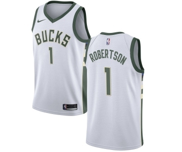 Youth Nike Milwaukee Bucks #1 Oscar Robertson Swingman White Home NBA Jersey - Association Edition