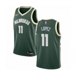 Youth Nike Milwaukee Bucks #11 Brook Lopez Swingman Green NBA Jersey - Icon Edition