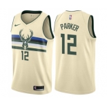 Youth Nike Milwaukee Bucks #12 Jabari Parker Swingman Cream NBA Jersey - City Edition