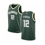 Youth Nike Milwaukee Bucks #12 Jabari Parker Swingman Green Road NBA Jersey - Icon Edition