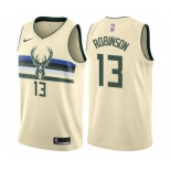 Youth Nike Milwaukee Bucks #13 Glenn Robinson Swingman Cream NBA Jersey - City Edition