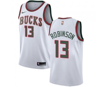 Youth Nike Milwaukee Bucks #13 Glenn Robinson Swingman White Fashion Hardwood Classics NBA Jersey