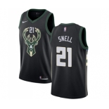 Youth Nike Milwaukee Bucks #21 Tony Snell Swingman Black Alternate NBA Jersey - Statement Edition