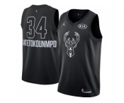 Youth Nike Milwaukee Bucks #34 Giannis Antetokounmpo Black NBA Jordan Swingman 2018 All-Star Game Jersey