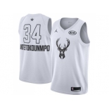 Youth Nike Milwaukee Bucks #34 Giannis Antetokounmpo White NBA Jordan Swingman 2018 All-Star Game Jersey