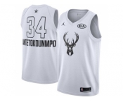 Youth Nike Milwaukee Bucks #34 Giannis Antetokounmpo White NBA Jordan Swingman 2018 All-Star Game Jersey