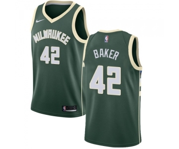 Youth Nike Milwaukee Bucks #42 Vin Baker Swingman Green Road NBA Jersey - Icon Edition