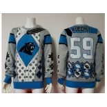 Nike Carolina Panthers #59 Luke Kuechly Blue Grey Men's Ugly Sweater