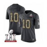 Men's Nike New England Patriots #10 Jimmy Garoppolo Limited Black 2016 Salute to Service Super Bowl LI 51 NFL Jersey