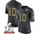 Men's Nike New England Patriots #10 Jimmy Garoppolo Limited Black 2016 Salute to Service Super Bowl LI 51 NFL Jersey