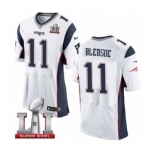 Men's Nike New England Patriots #11 Drew Bledsoe Elite White Super Bowl LI 51 NFL Jersey