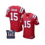 Men's Nike New England Patriots #15 Chris Hogan Elite Red Alternate Super Bowl LI Champions NFL Jersey