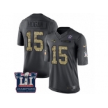 Men's Nike New England Patriots #15 Chris Hogan Limited Black 2016 Salute to Service Super Bowl LI Champions NFL Jersey