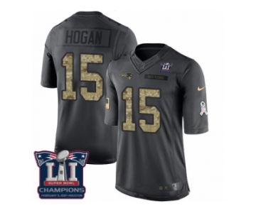 Men's Nike New England Patriots #15 Chris Hogan Limited Black 2016 Salute to Service Super Bowl LI Champions NFL Jersey