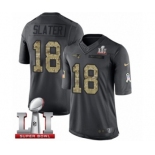 Men's Nike New England Patriots #18 Matthew Slater Limited Black 2016 Salute to Service Super Bowl LI 51 NFL Jersey