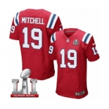 Men's Nike New England Patriots #19 Malcolm Mitchell Elite Red Alternate Super Bowl LI 51 NFL Jersey