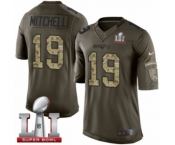 Men's Nike New England Patriots #19 Malcolm Mitchell Limited Green Salute to Service Super Bowl LI 51 NFL Jersey