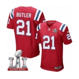 Men's Nike New England Patriots #21 Malcolm Butler Elite Red Alternate Super Bowl LI 51 NFL Jersey