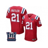 Men's Nike New England Patriots #21 Malcolm Butler Elite Red Alternate Super Bowl LI Champions NFL Jersey