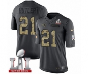 Men's Nike New England Patriots #21 Malcolm Butler Limited Black 2016 Salute to Service Super Bowl LI 51 NFL Jersey