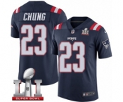 Men's Nike New England Patriots #23 Patrick Chung Limited Navy Blue Rush Super Bowl LI 51 NFL Jersey