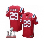 Men's Nike New England Patriots #29 LeGarrette Blount Elite Red Alternate Super Bowl LI 51 NFL Jersey