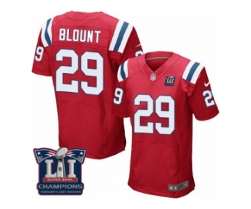 Men's Nike New England Patriots #29 LeGarrette Blount Elite Red Alternate Super Bowl LI Champions NFL Jersey