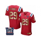 Men's Nike New England Patriots #29 LeGarrette Blount Elite Red Gold Alternate Super Bowl LI Champions NFL Jersey